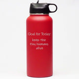 Goal for Today: Keep the Tiny Humans Alive - Sports Bottle