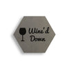 Wine'd Down Concrete Coaster